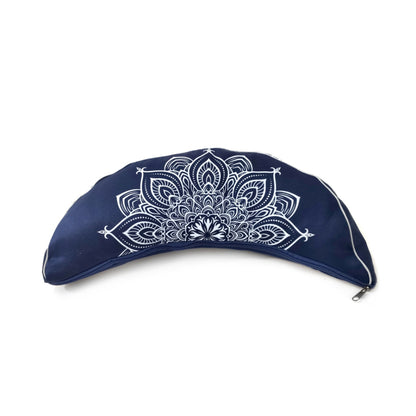 Crescent Mandala Blue Meditation pillow