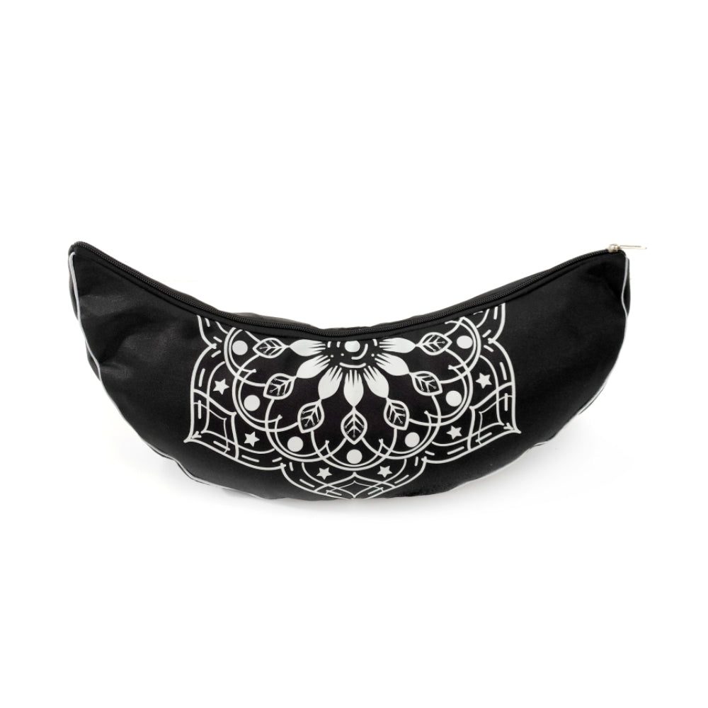 Crescent Mandala Black Meditation pillow