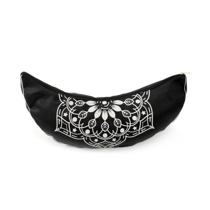 Crescent Mandala Black Meditation pillow