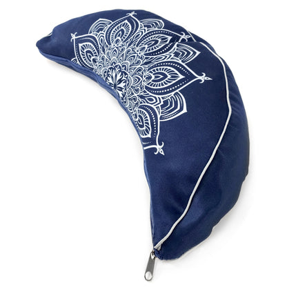 Crescent Mandala Blue Meditation pillow