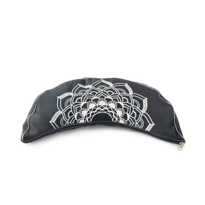 Crescent Mandala Grey Meditation pillow