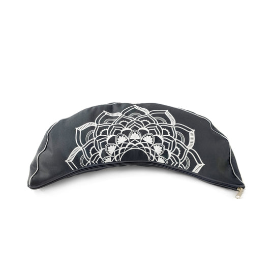 Crescent Mandala Grey Meditation pillow